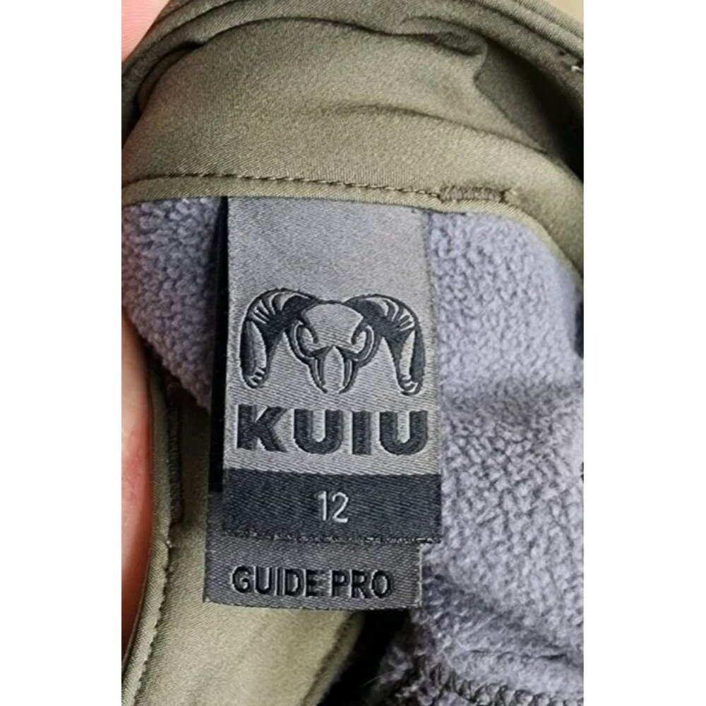 Size 12 Womens Kuiu Guide Pro Soft Shell Pants Fleece Lined Army Green - Picture 3 of 7